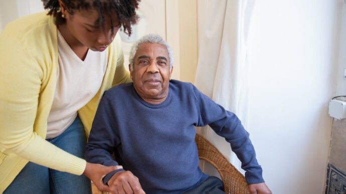 Photo by Kampus Production: https://www.pexels.com/photo/woman-assisting-elderly-man-7551667/